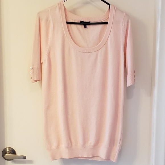 2 for $ 20🪀Baby Pink Short Sleeve Sweater, Sz Lg - Picture 1 of 4